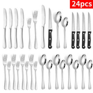 24-piece Set Knife Fork And Spoon