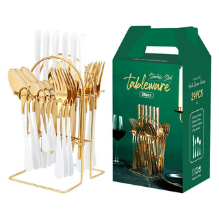 Gold Dinnerware Set Storage Rack Dishwasher