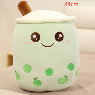Plush Strawberry Milk Tea Cushion