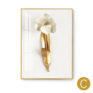 Golden flower modern decorative painting