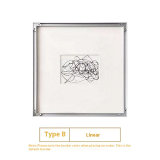 Modern Black White Line Art