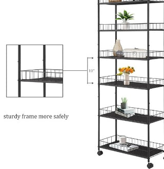Layer Storage With Wheels (6 Shelves)