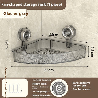 Punch-Free Triangle Bathroom Storage Rack