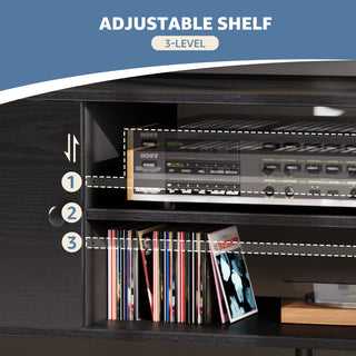 Black Panel TV Stand
