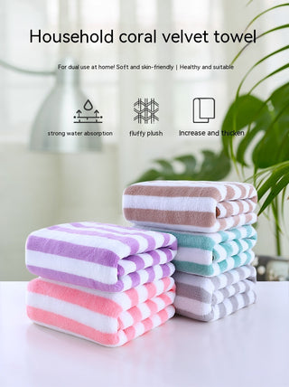 Striped Edge Soft Lint-free Face Washing