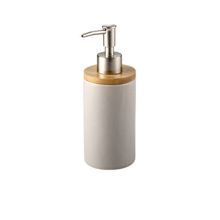 Ceramic Toothbrushing Cup Set with Wooden Bottom