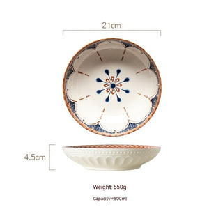 Ceramic Color Disc Dish Deep Plates