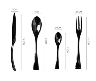 Black Cutlery Stainless Steel Fork Knife