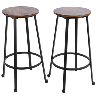 Jerry Vintage Backless Barstools (2 pcs Set)