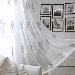Modern Simple Embroidered Window Curtain