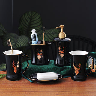 Simple Ceramic Bathroom Four-Piece Set
