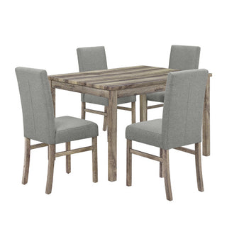 Eva Solid Wood Dining Table Set (5 Pieces)