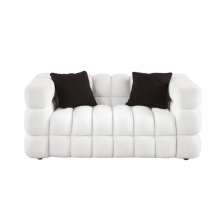 62.2length ,35.83inch  Deepth ,human Body Structure For USA People, Marshmallow Sofa,boucle Sofa ,White Color, 2 Seater