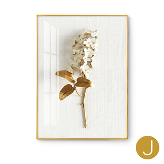 Golden flower modern decorative painting