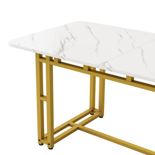 Sleek & Modern Dining Table (Gold)