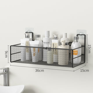 Wall-Mounted Bathroom Shelf Drill Shower