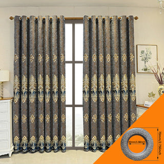 Luxury Velvet Embroidered Blackout Curtains