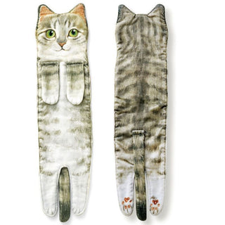 Long Cat Shaped Hand Towels