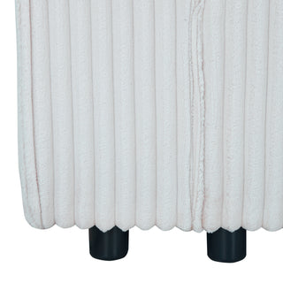 Corduroy Upholstered Armchair With Throw Pillow – Soft Single-Seat Lounge Chair For Cozy Corners, Plush Comfort