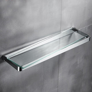 Copper Bathroom Glass Tray Punch Storage Rack