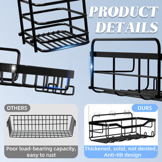 Stainless Steel Bathroom Rack Five-piece Suit