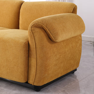 93 Length ,Fashionable Modular Sofa, Iron Frame,chenille Sofa, Yellow, Suitable For Living Room, Bedroom