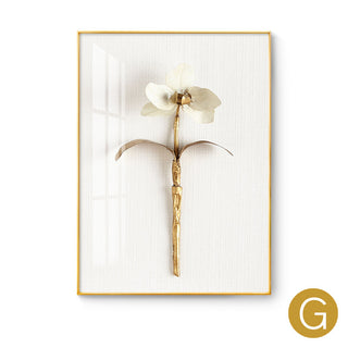 Golden flower modern decorative painting