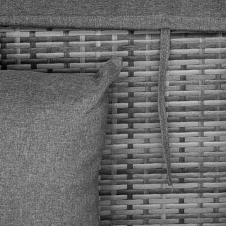 Convertible Rattan Daybed Sectional, Grey