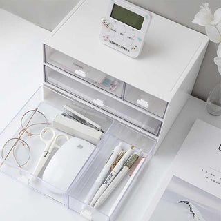 Office desktop transparent storage box