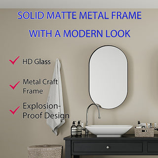 Oval Recessed Mirror Cabinet 20x34
