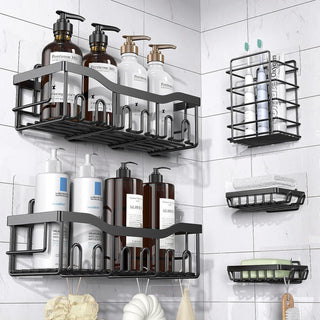 Stainless Steel Bathroom Rack Five-piece Suit
