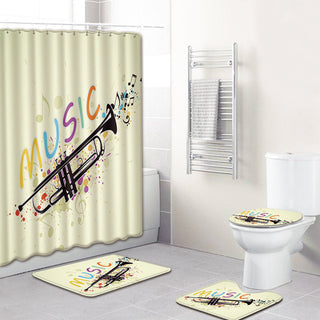 Bathroom Carpet Shower Curtain