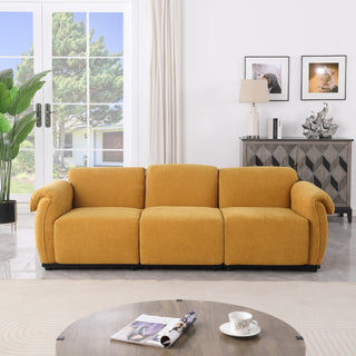 93 Length ,Fashionable Modular Sofa, Iron Frame,chenille Sofa, Yellow, Suitable For Living Room, Bedroom