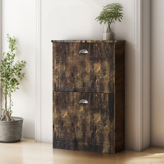 Slim Hidden Shoe Cabinet with Drawers