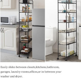 Layer Storage With Wheels (6 Shelves)