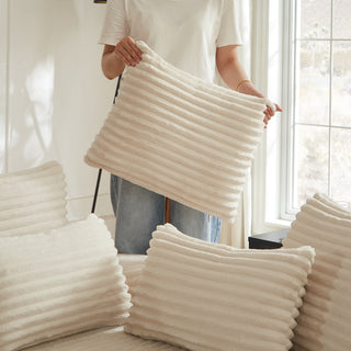 78.5-Inch Corduroy Semi-Circular 2-in-1 Sofa Bed, Designer Recliner With Neck Pillow And Five Throw Pillows In Living Room