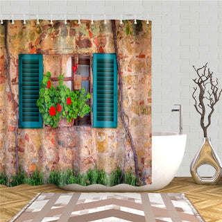 Garden Flowers Scenery Shower Curtains