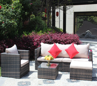 Rattan Patio Furniture Set Wicker Sofa