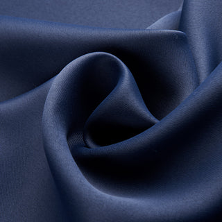 Dark Blue Printed Blackout Bedroom Curtains