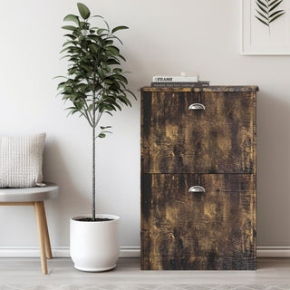 Slim Hidden Shoe Cabinet with Drawers