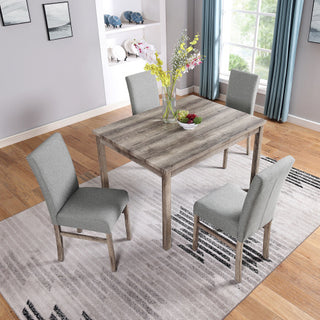 Eva Solid Wood Dining Table Set (5 Pieces)