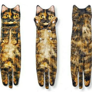 Long Cat Shaped Hand Towels