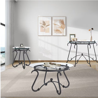 Tempered Glass Coffee Table (Set of 2)