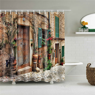 Garden Flowers Scenery Shower Curtains