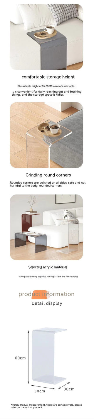 Harlion Acrylic Sofa Side Table