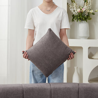 Chenille Curved Sectional Sofa With 2 Pillows,Curved Symmetrical Modular Semi Circular Sofa Sectional For Bedroom, Living Room, Office For Leisure Or Nap, Reading Room, And Lobby