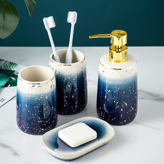 Gradient Blue Ceramic Bathroom Suite