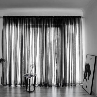 Simple Modern Solid Color Balcony Curtain