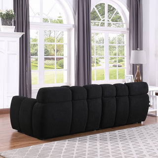 87.4 Length ,35.83inch Deepth ,human Body Structure For USA People, Marshmallow Sofa,boucle Sofa ,3 Seater, Black BOUCLE