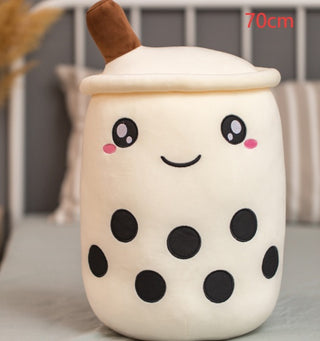 Plush Strawberry Milk Tea Cushion